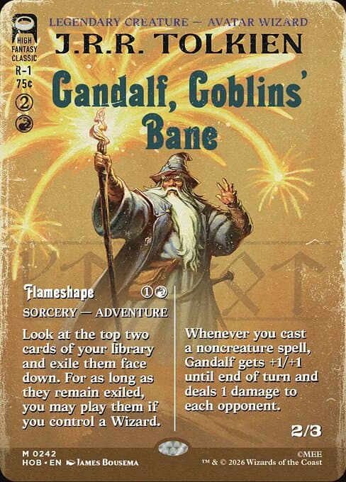 Gandalf, Goblins' Bane // Flameshape (Borderless)