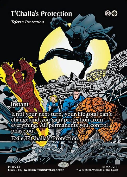 T'Challa's Protection - Teferi's Protection (Borderless) (Foil)